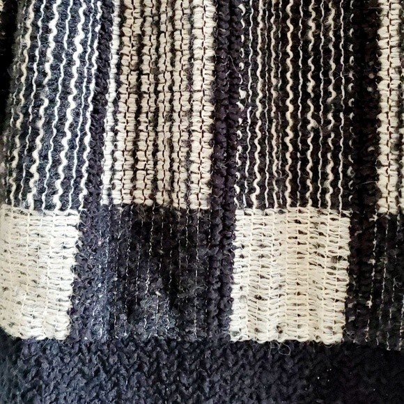 Vintage Doncaster Patchwork Wool Blend Jacket Coat Black & White Size M? - Picture 11 of 16